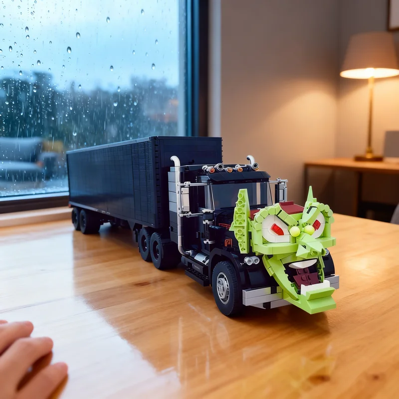 

4055 деталей MOC MXO Happy Toyz Truck, масштаб 1:18, конструктор Creator Expert, креативный подарок, DIY, декор для витрины, премиум-класс для взрослых