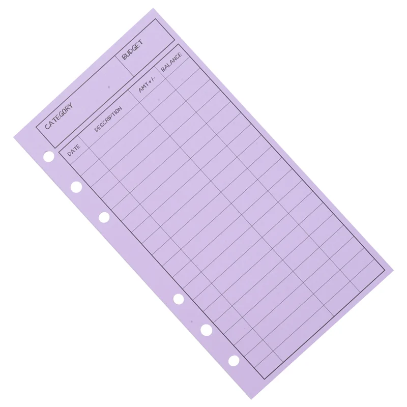 Practical-12 Budget Envelopes, Card Cash Envelope System, Save Money, Various Colors, Vertical Layout And Perforation