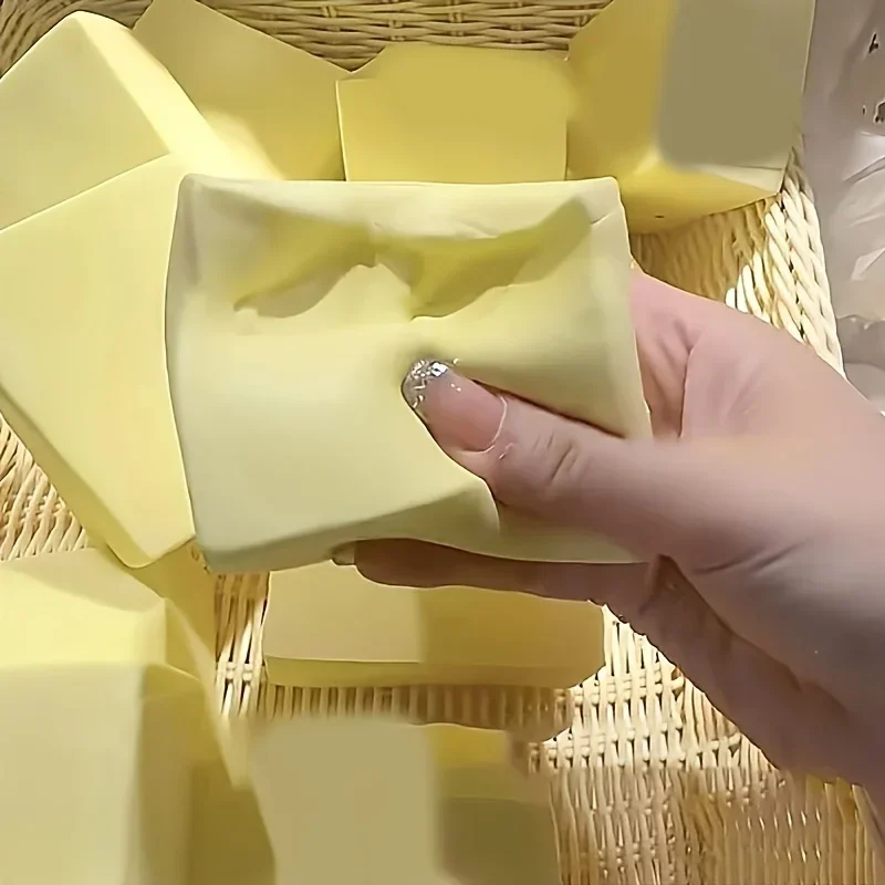 QT Soft Milk Brick Kneading Pleasure, Milk Aroma, Slow Rebound, Super Easy To Squeeze and Relieve Stress Crystal Soil