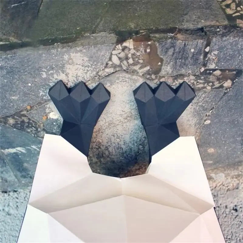 Imperatore Pinguino Modello di carta Decorazioni per la casa Camera Ornamento Decorazione da scrivania Papercraft Origami Puzzle 3D fai da te Giocattoli creativi fatti a mano