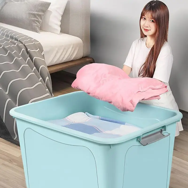 Thickened Plastic Storage Box Large Size Clothes Organizer Home Use Box Toy Arrangement Magic Box Bag Accessories