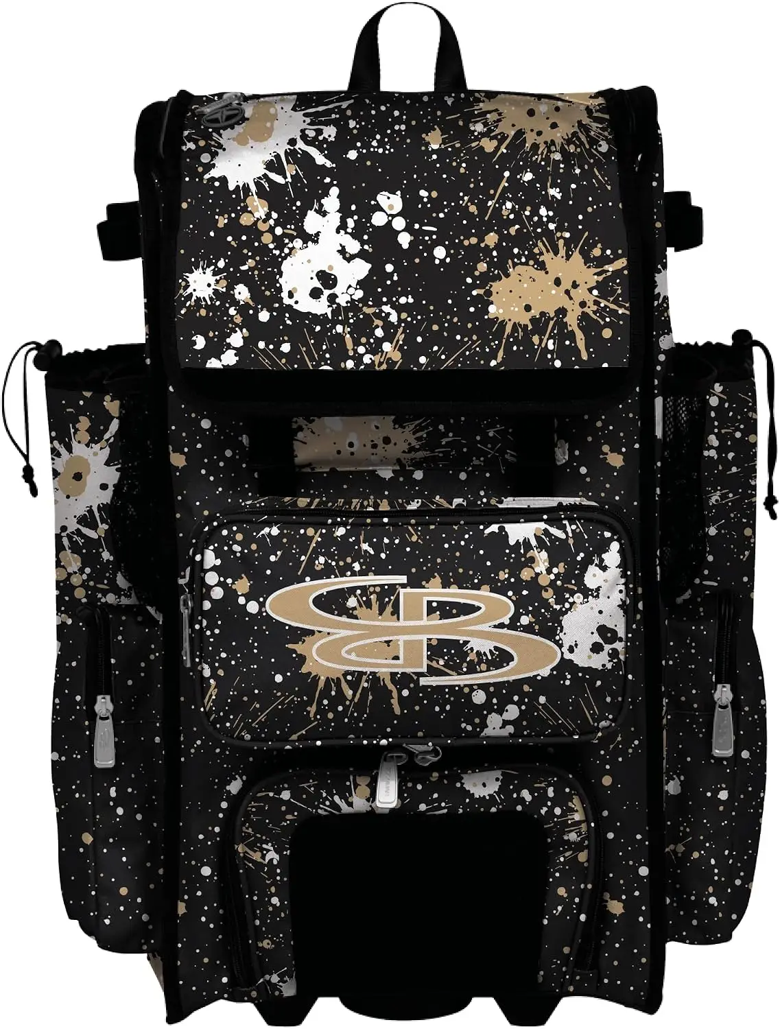 Wheeled Splatter Superpack Gear Holds Four Bats Telescopic Handle Softball Baseball