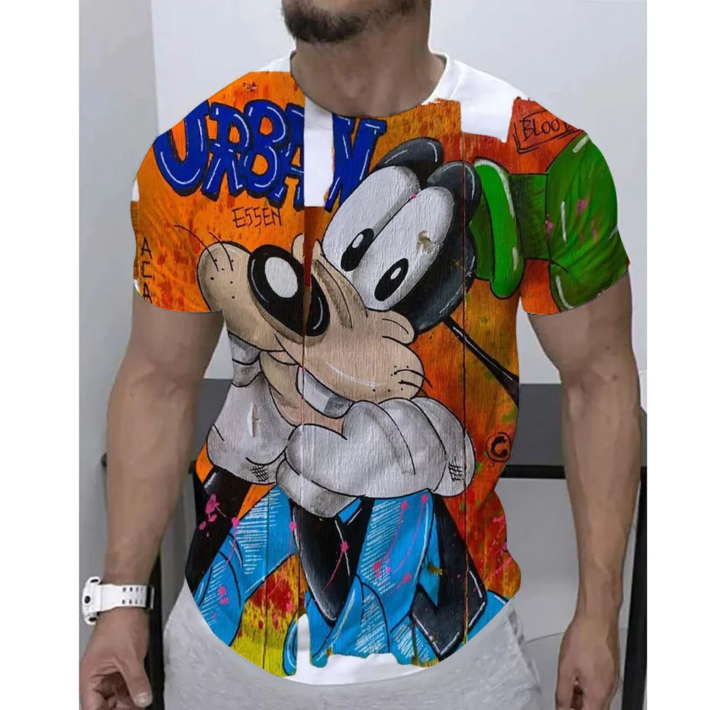 

Summer Disney Goofy Printed Short Sleeve T-shirt for Adults, Men, Women, Fitness, Children, Parent Child Sports Quick Top