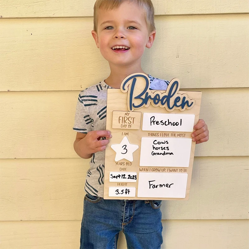 

Personalised First and Last Day of School Signs Back To School Photo Props First Day of School Plaque