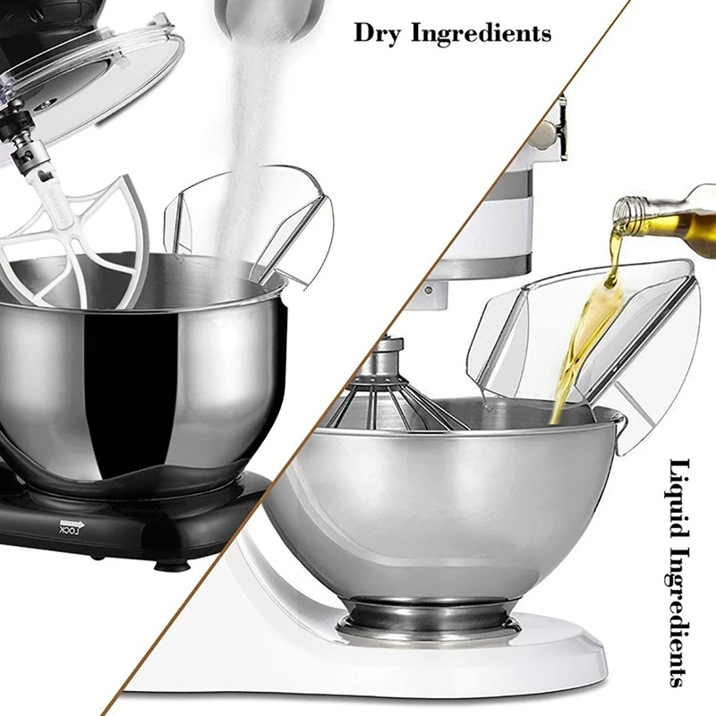 Universal Splash Guard para Stand Mixer, Derramando Escudo, Chute, Tigela, Máquina de cozinhar, Defletor, Óleo Splash Proof