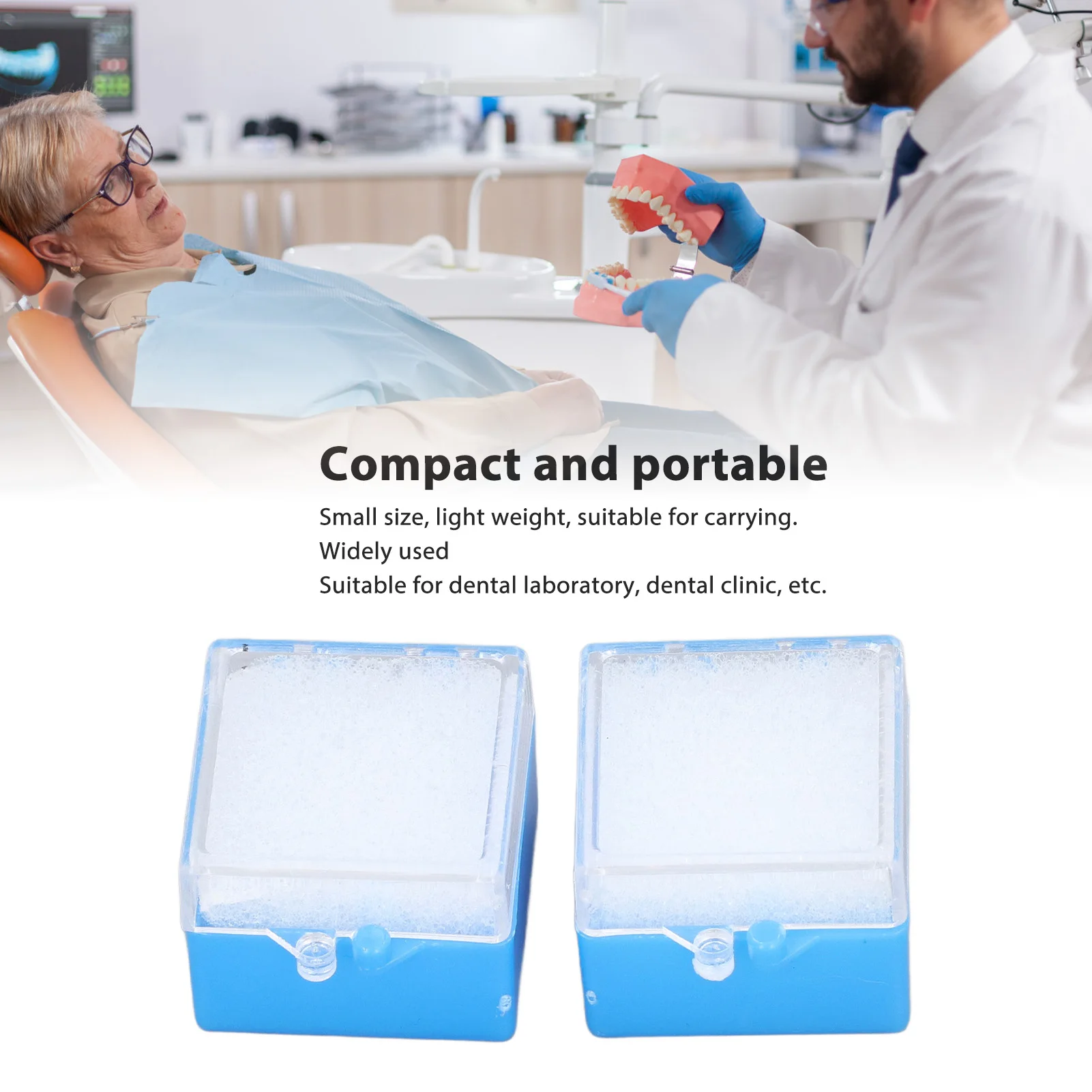 

20pcs Dental Crown Boxes Compact Convenient Dental Crown Storage Box with Foam for Dental Laboratory for Storing Dental Veneers