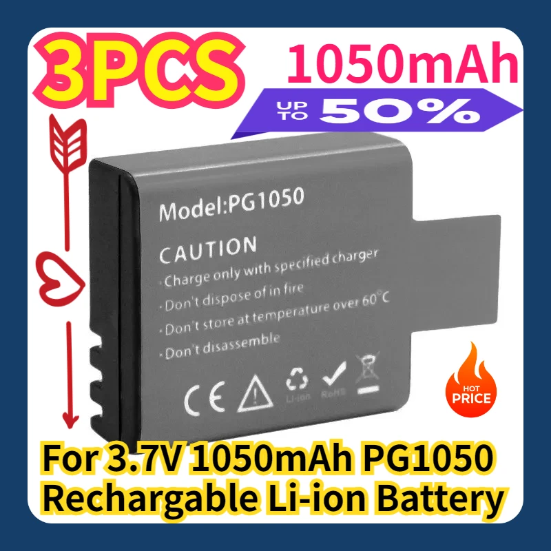 

For 3.7V 1050mAh PG1050 Rechargable Li-ion Battery