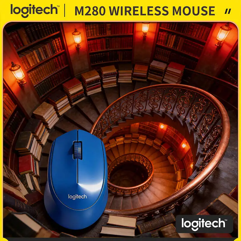 

Беспроводная эргономичная мышь Logitech M280, 2,4 ГГц, наноприемник, 18 месяцев автономной работы, 1000 DPI, для Windows и Mac