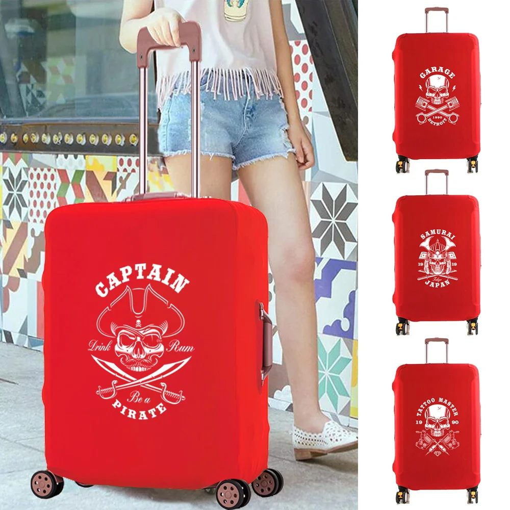 

Luggage Case Elasticity Dust-proof Trolley Suitcase Protective Cover Apply To 18-28 Inch Skull Print Travel Accessory Covers