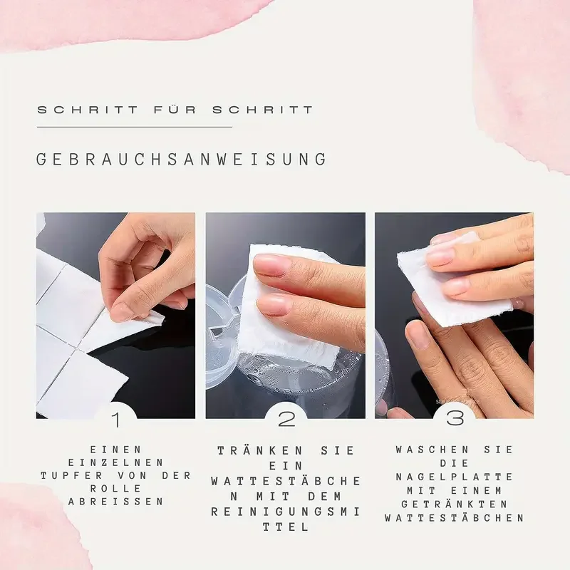 500개/롤 네일 폴리쉬 리무버 코튼 패드 화이트 린트 프리 네일 와이프 젤 글루 메이크업 매니큐어 클리닝 도구 종이