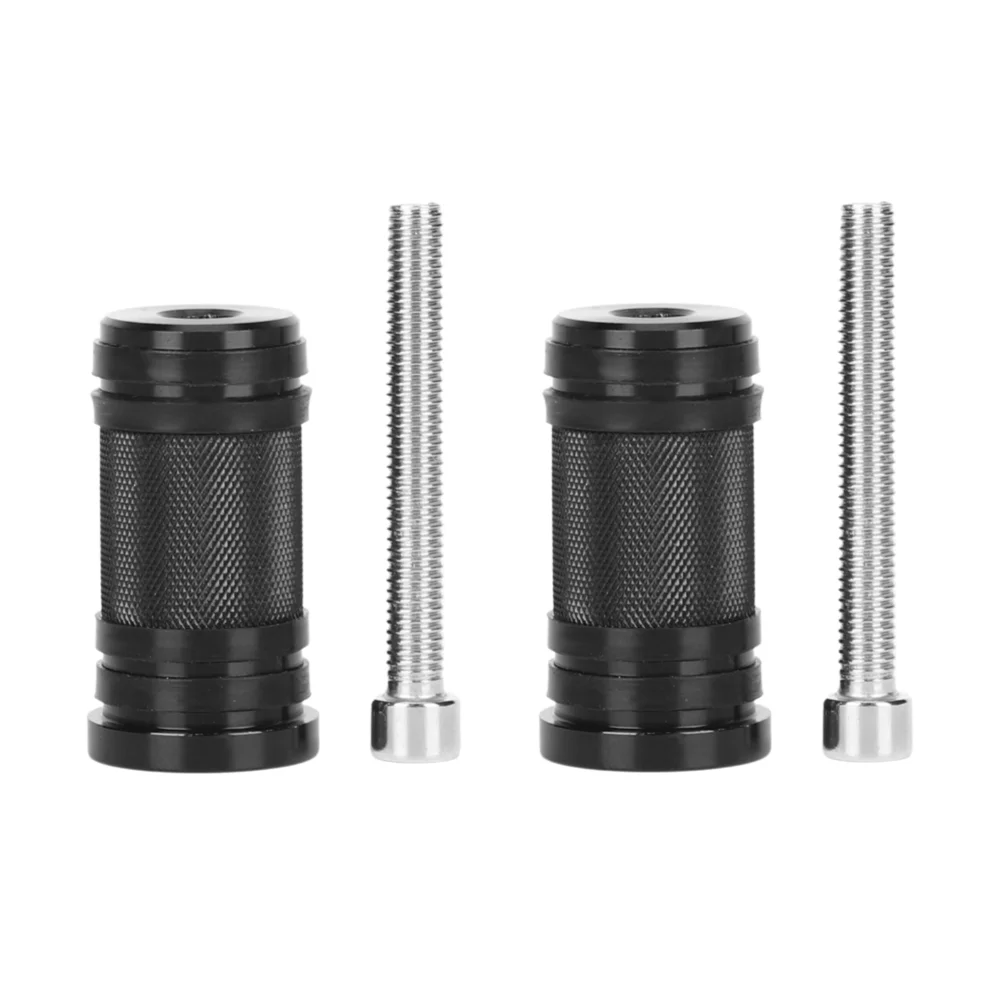 2pcs CNC‑Machined Billet Aluminum Motorcycle Shifter Pegs Knurled Surface M8 Thread Shift Lever Foot Pegs Black