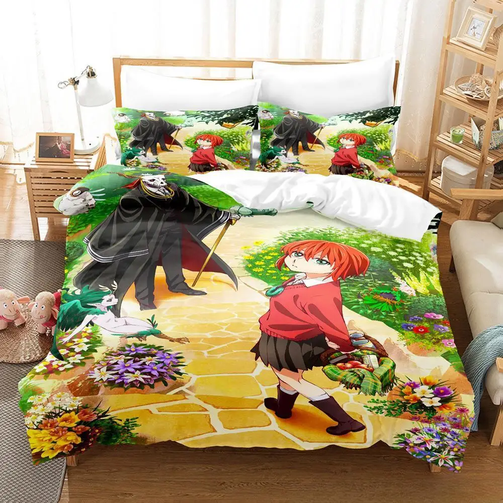 

3d Print Anime The Ancient Magus' Bride Bedding Set Single Twin Full Queen King Size Bed Set Adult Kid Bedroom Duvet Cover Sets