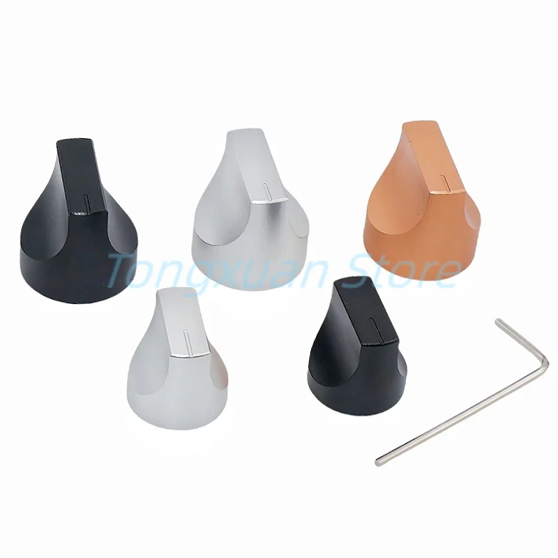

1pc Solid Aluminum Alloy Knob Cap 25x25mm 20x20mm One Shaped CD Audio Amplifier Potentiometer Volume Duckbill Knob Diameter 6mm