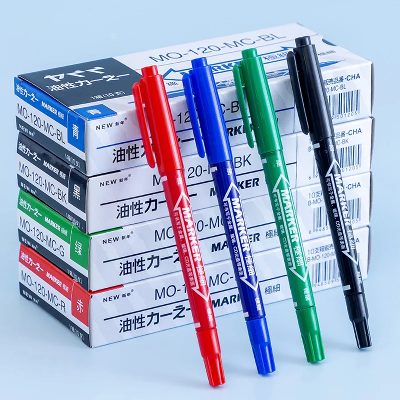 PLR 1/3pcs 0.5mm Marker Pens Tattoo Skin Markers Scribe Permanent Makeup Supplies Large Capacity Ink Waterproof