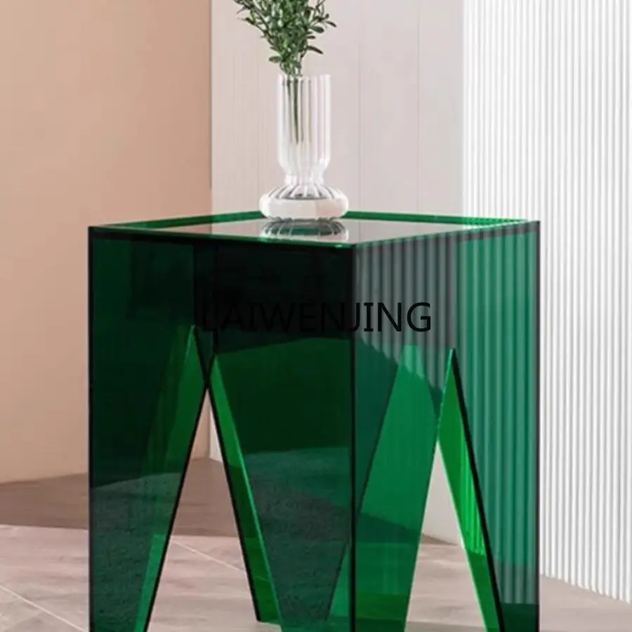 

MJY acrylic living room side table coffee table ins wind movable small bedside table small