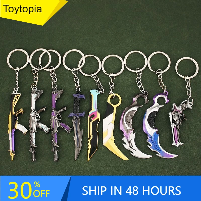 Valorant Faca Arma Chaveiro, Reaver Karambit Prime, Vandal Samurai Sword, Arant Gun, Modelo 9cm, Brinquedos Presentes Festival