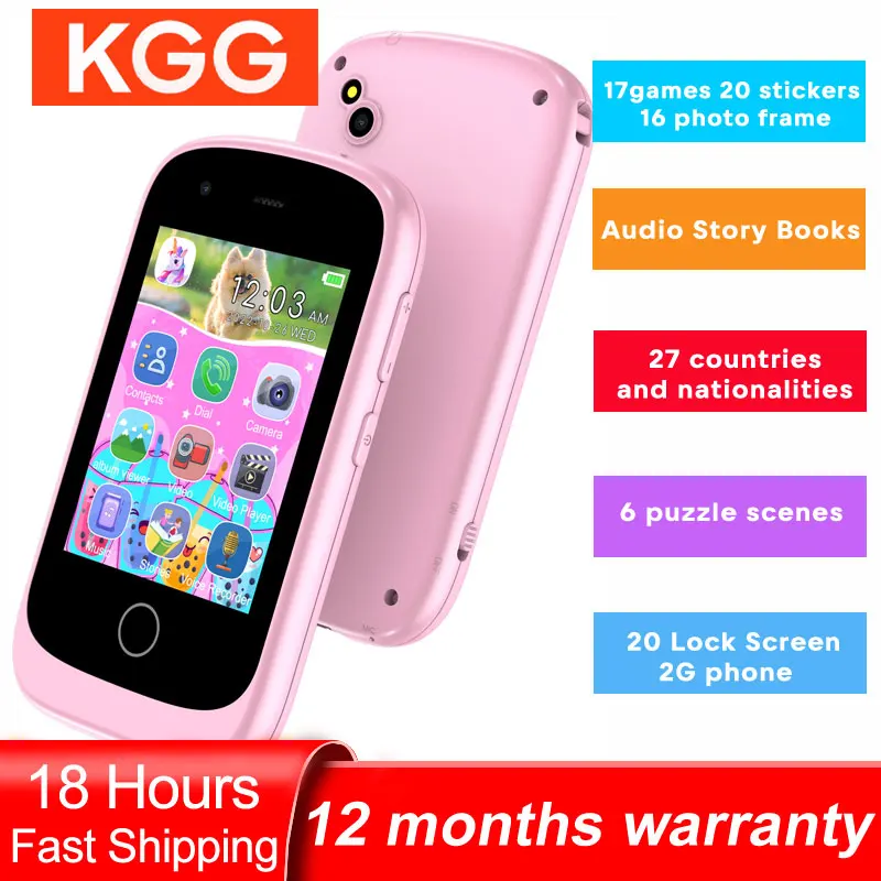 2G Kids Smart Phone 17 Games SOS Call Phone Watch Dual Cameras Taking Photo Video Record Music Play Calculator Audio Book Clock