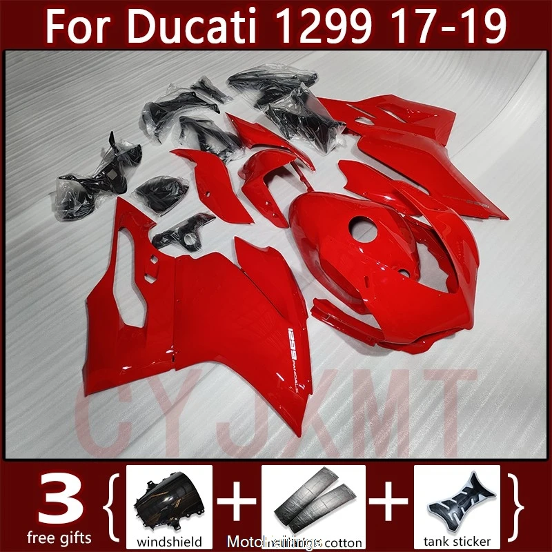 

Комплект обтекателей из АБС-пластика для мотоциклов Ducati Panigale 1299 2017-2019, 959, красный глянцевый, детали обтекателя 17 18 19