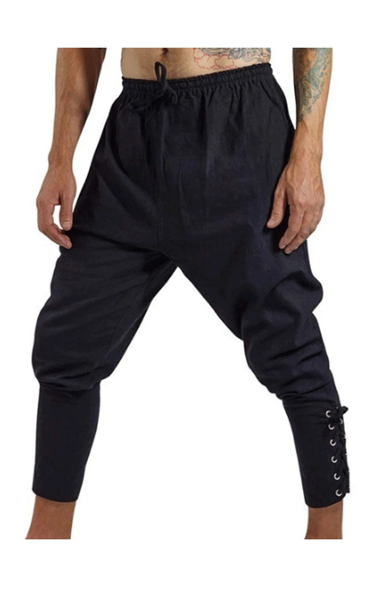 Men's Renaissance Medieval Viking Costume Drawstring Shorts Halloween Adult Cosplay