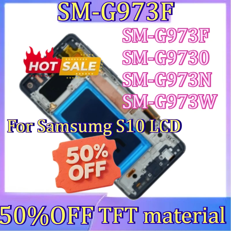 

For Samsumg S10 LCD NEW TFT Screen For Samsung Galaxy S10 LCD Display Touch Screen Digitizer with Frame