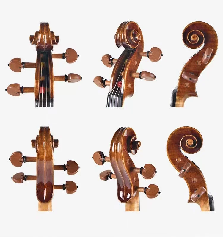 Professional Practice Flame Maple Solid Wood Viola 16 15 13 Inch Hot Sale Student Level Spruce Wood Stringed Instrument