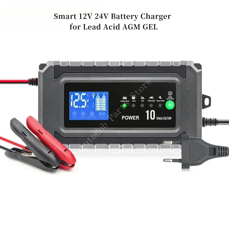 

Умное зарядное устройство 12 В 24 В с импульсным ремонтом для автомобильной промышленности свинцово-кислотного AGM GEL
