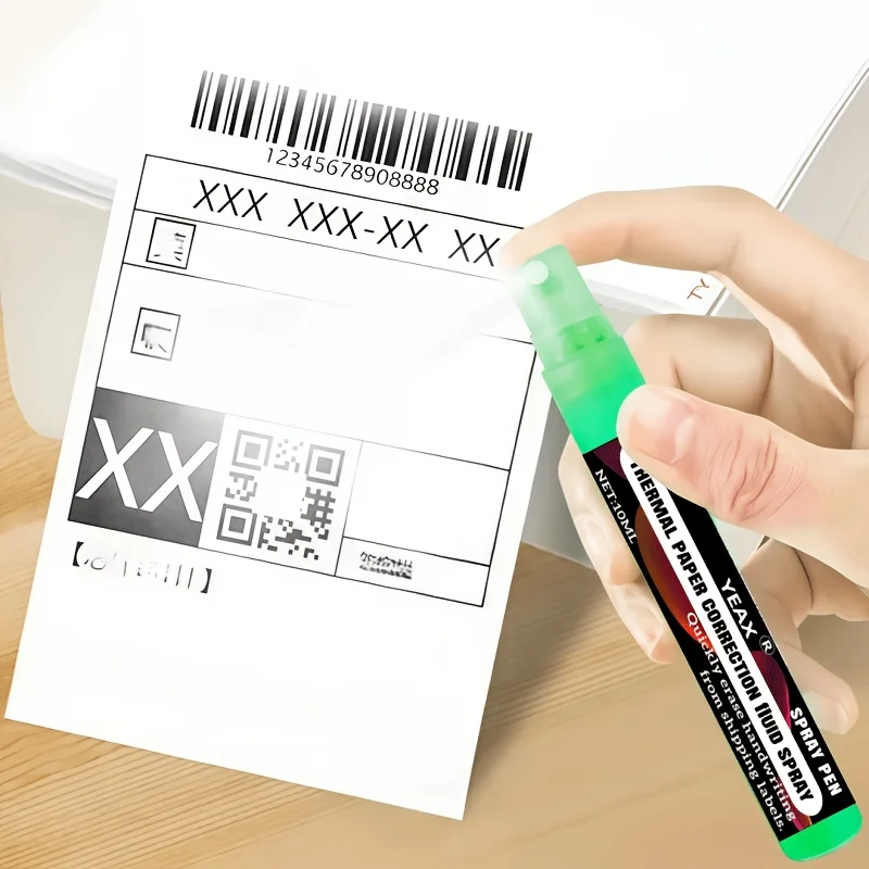 

2pcs Eraser Spray Pen, Thermal Paper Correction Fluid Quick Data Protection Personal Information Correction Fluid Fast Tool.