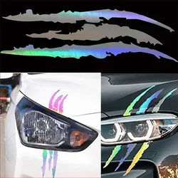 Motorcycle Car Sticker Universal Monster Claw Scratched Stripe Decal Marker Reflective Waterproof Moto Decoration Accessories