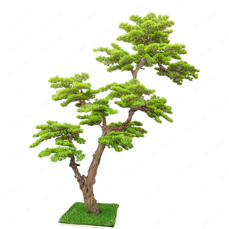 Simulation Arborvitae Pine Large Floor Fake Green Plant Fake Trees Show Window Decoration New Chinese Style Imitative Tree