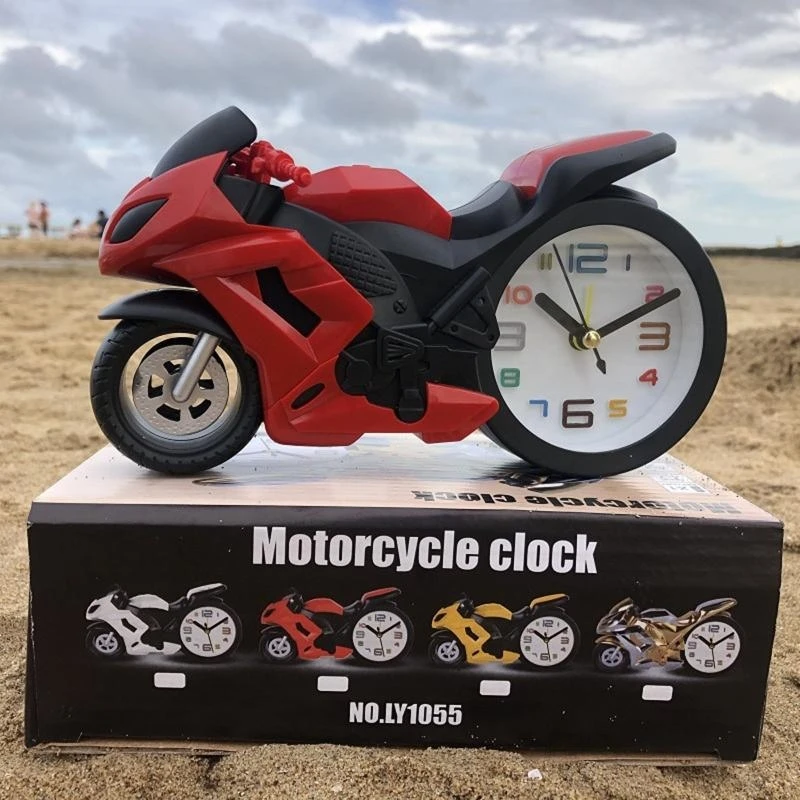 Creative Motorcycle Clock Alarm Clocks Timekeeper Desktop