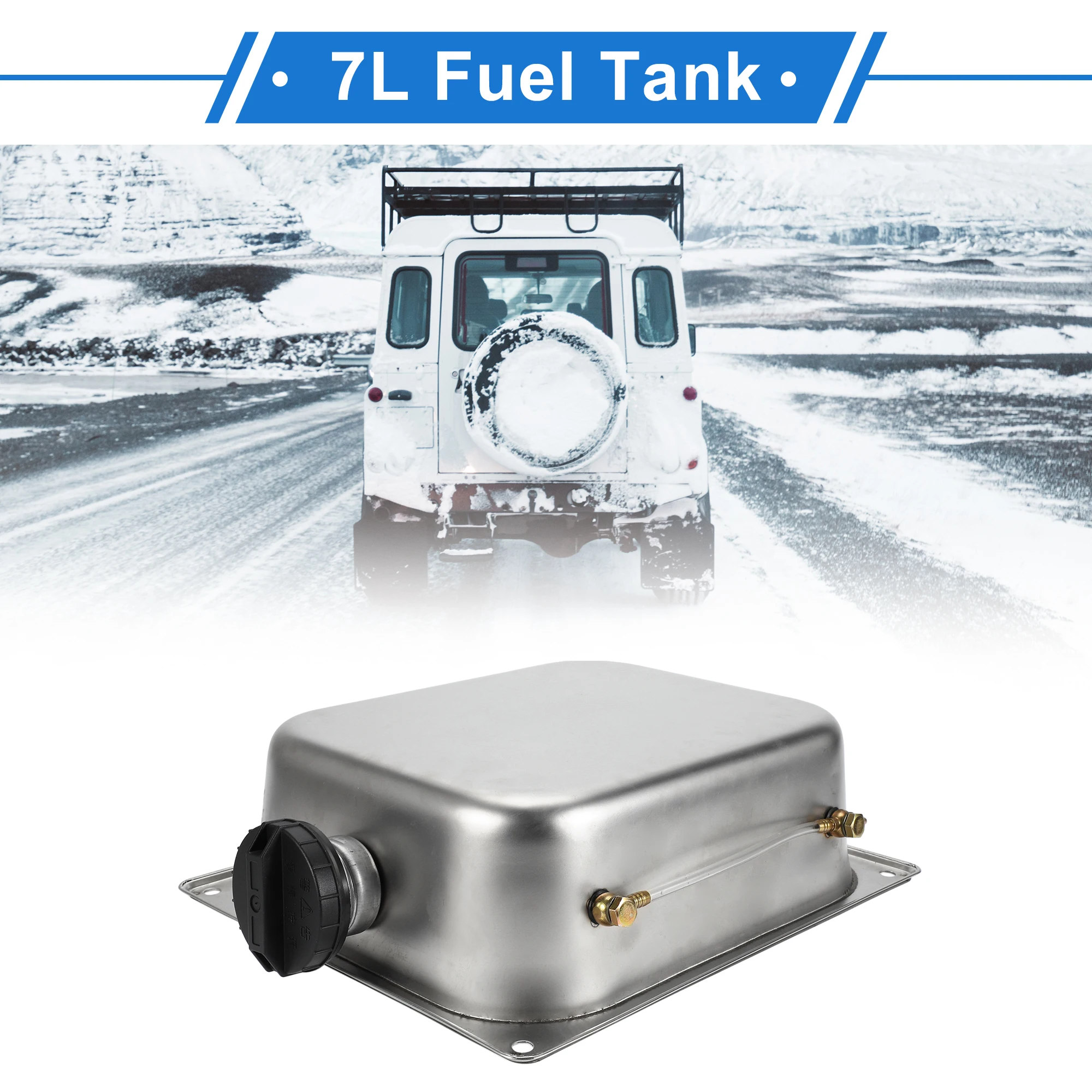 

UXCELL Воздушный парковочный обогреватель Газовый бак Топливный бак Нержавеющая сталь 1 шт. 7 л