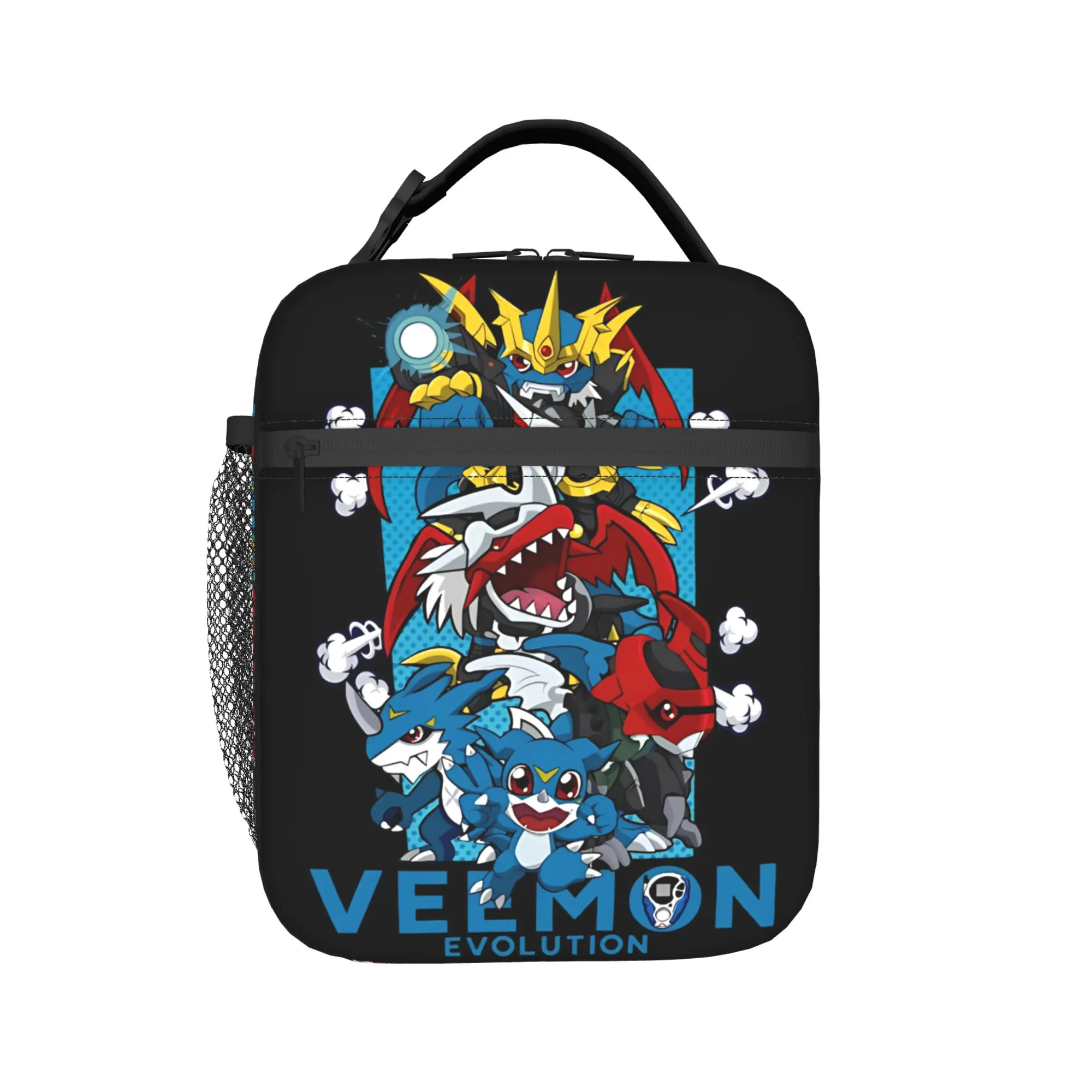 

Digital Monster Digimon Thermal Insulated Lunch Bags for Office Portable Food Bag Container Men Cooler Thermal Lunch Boxes
