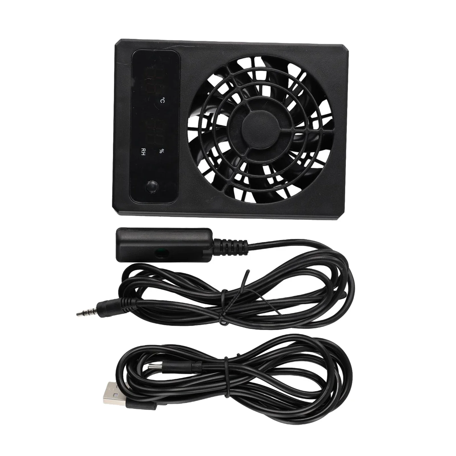 

Smart Cooling Fan For Reptile Tank With LED Display For Reptile Enclosure Dehumidifier For Rainforest-Terrarium