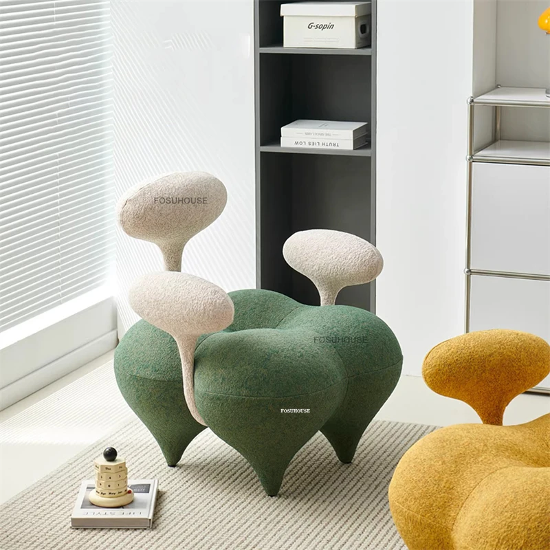 ✿。 Color-blocked Fabric Living Room Chairs Balcony Bedroom Sofa Recliner Home Living Room Furniture Nordic Casual Armchair%