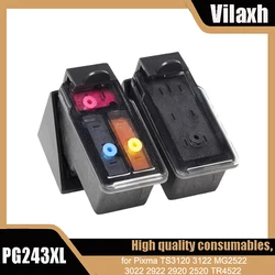 Vilaxh-cartuchos de tinta PG243 CL244, para Canon PG243XL, 243XL, CL 244XL, Pixma TS3120 3122 MG2522 3022 2922 2920 2520 TR4522