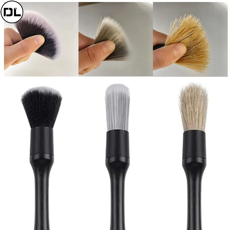 

3PCS Car Detailing Brush Super Soft Auto Interior Detail Brush with Synthetic Bristles Car Dash Duster Brush Accessories