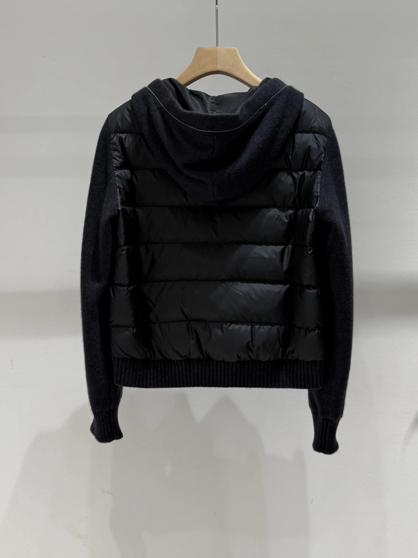 2026Fall/Winter Women's Cashmere-Knit Hooded Down Coat