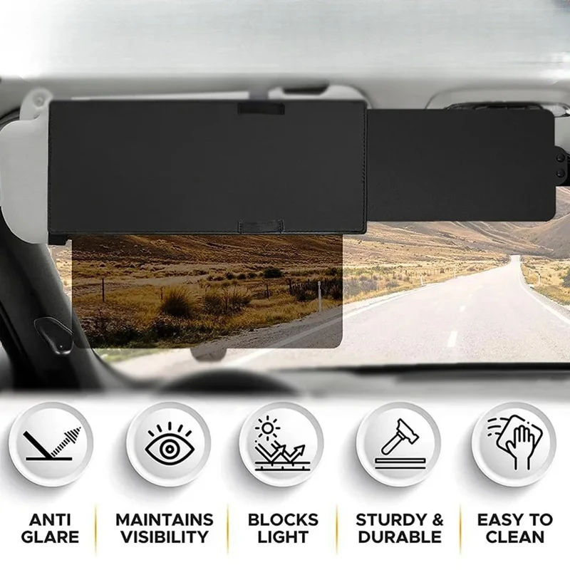 

1 шт., удлинитель солнцезащитного козырька для автомобиля, антибликовый солнцезащитный козырек для окна автомобиля и блокировщик УФ-лучей, универсальный для автомобильных аксессуаров