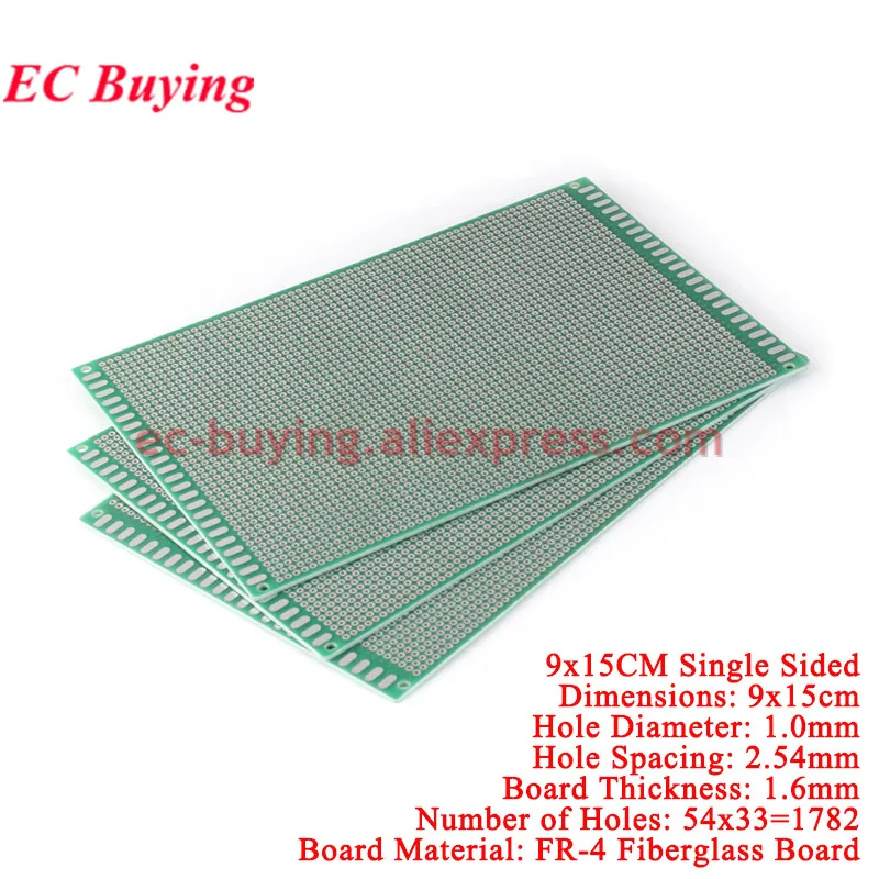 1 قطعة-10 قطعة 9x15 سم جانب واحد النحاس النموذج 9x15 سنتيمتر PCB DIY 2.54 مللي متر العالمي لوحة دوائر كهربائية مطبوعة اللوح لوحة 90 مللي متر 150 مللي متر #1