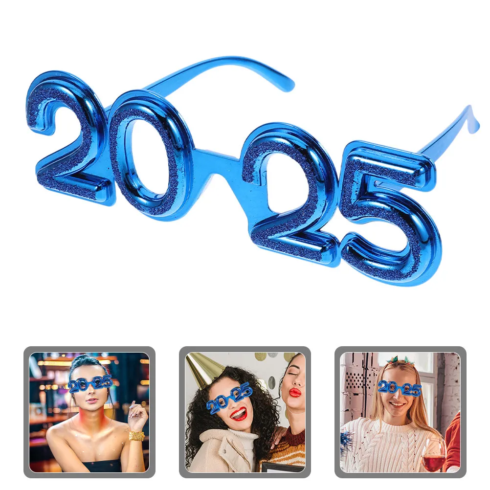 

2Pcs New Year Glasses Creative 2025 Party Eyewear Fun Festival Decoration Dancing Glasses Photo Props 2025 Theme Eyewear