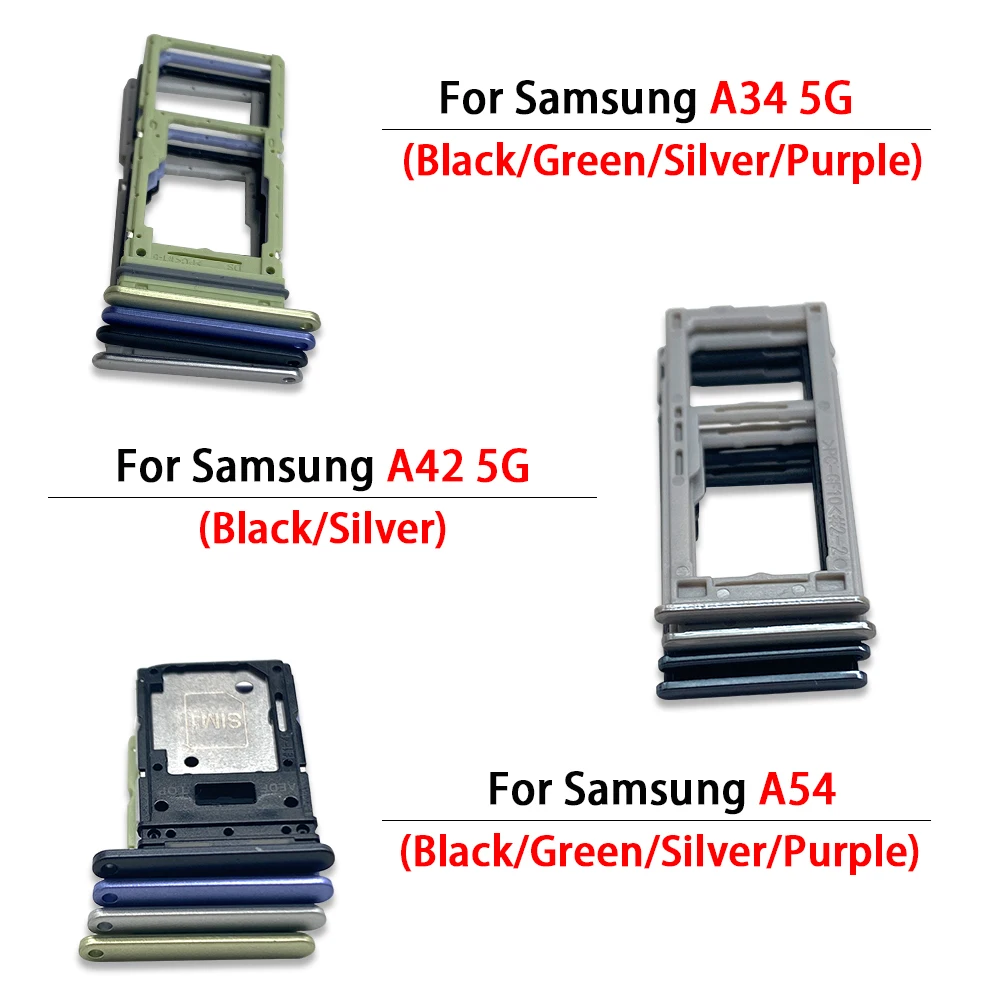 NEW Micro Nano SIM Card Holder Tray Slot Holder Adapter Socket Parts For Samsung A34 5G A346B A42 5G A426B A54 Dual Card