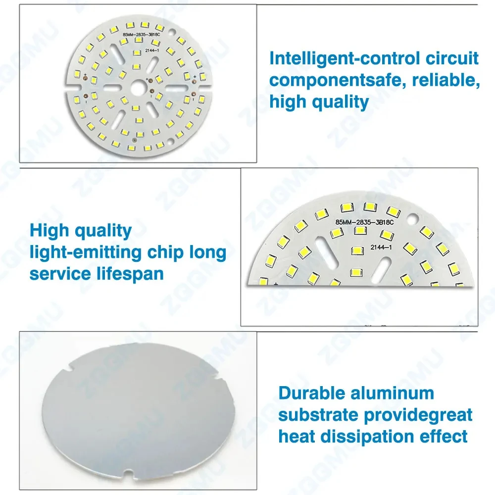 1Pcs High Bright SMD 2835 LED Light Board 3W 5W 7W 9W 12W 15W 18W 24W 36W For Home Lighting DIY White Warm Light Panel Bulb