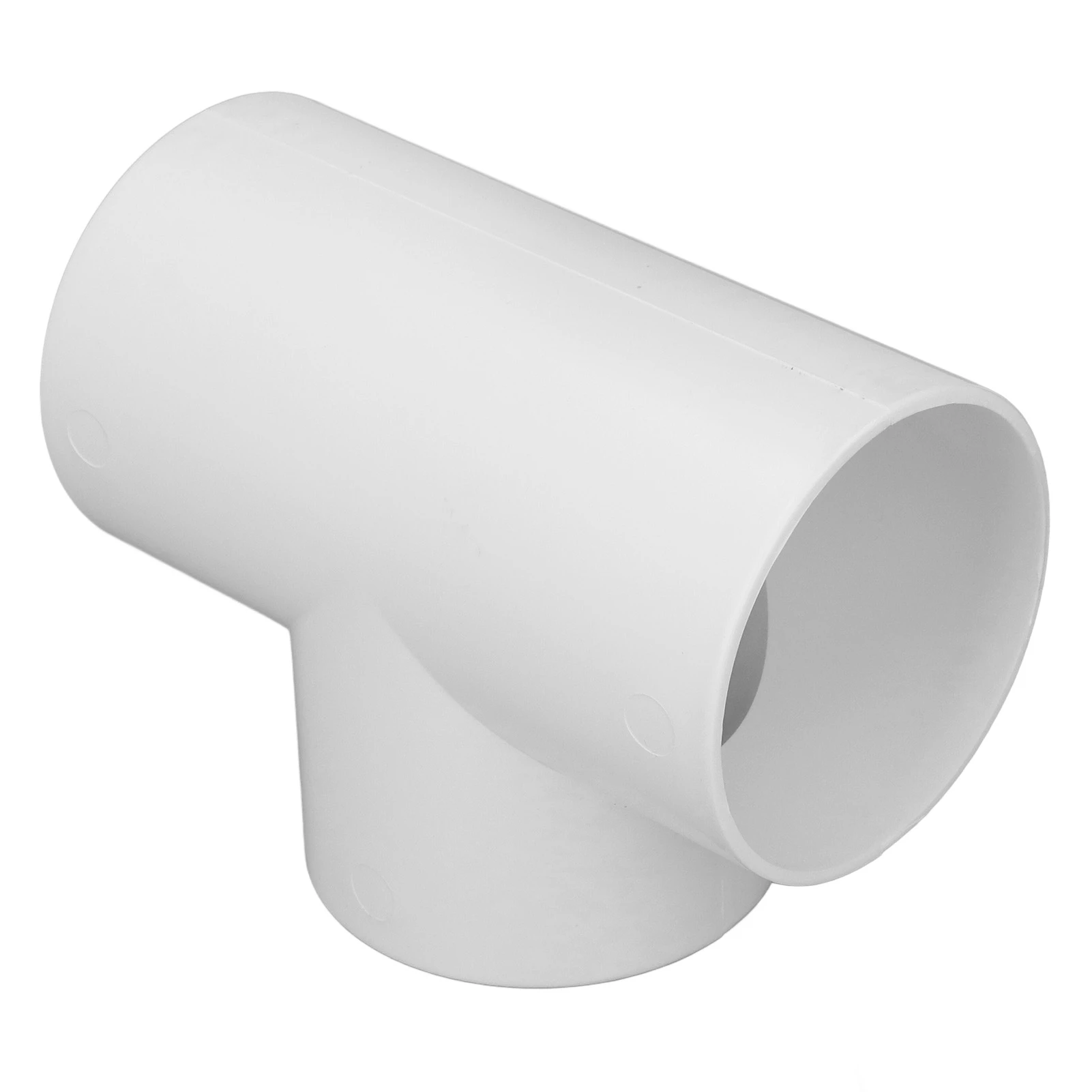 

3 Way Duct Connector Corrosion Resistant PVC T Shape Round Pipe Fitting 3 Holes Hose Adapter Splitter 4in