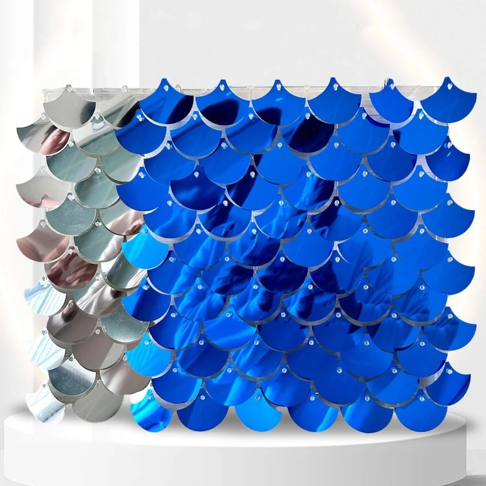 Pailletten Hintergrund schimmern Fischs chuppen geformte Pailletten Panel Wand dekoration Hochzeit Geburtstag Weihnachten Dekoration Foto Hintergrund