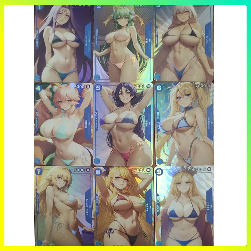 Sexy Anime Girl Card Goddess Story ACG DIY NIKK NOX Beach Bikini Pose Card Rare Premium Flash Adult Toys Collection Cards Gift