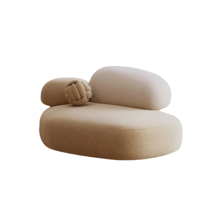 

ZL Fabric Sofa Arc Creative Modern and Simple Internet Celebrity Special-Shaped Combination