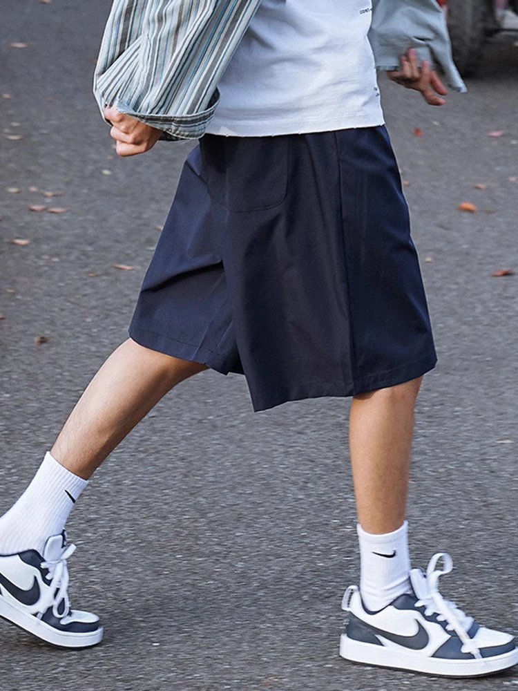 

Повседневные свободные шорты для мужчин, летние, тонкие, длиной до колена, быстросохнущие, спортивные, дышащие, удобные, модные