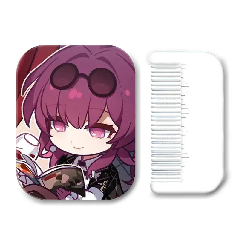 8x6 Honkai Star Rail Specchio per trucco pieghevole su un solo lato Mini tasca leggera da viaggio portatile Anime Cute Girls Kids Rettangolare