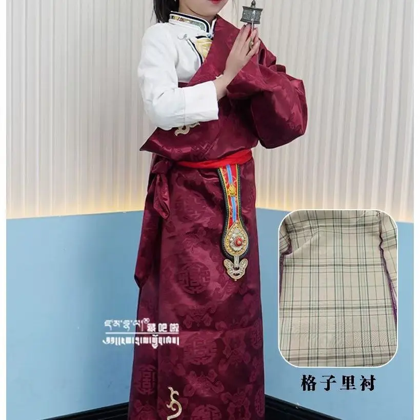 Xizang 2025 nowy popularny aksamitny tybetański strój dziecięcy