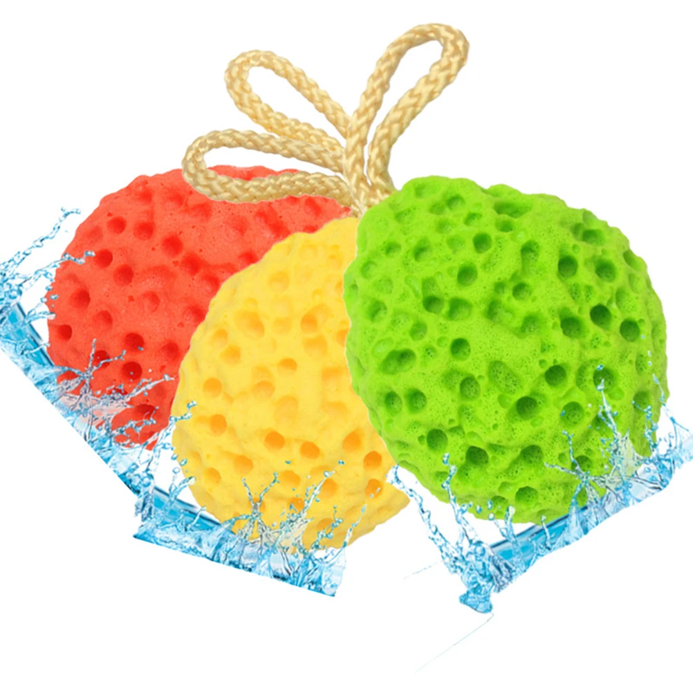 

3pcs Shape Soft Material Rich Shower Ball Foam Honeycomb Bath Ball Sponge Body Cleaning Bath Accessories